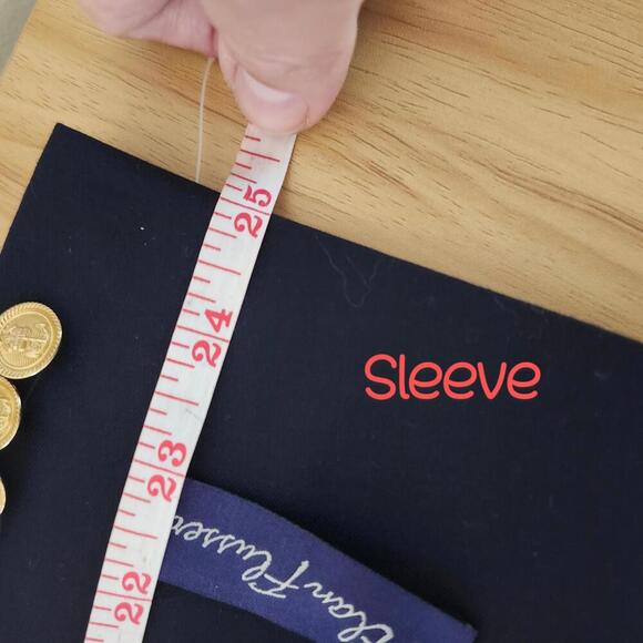 Elegant Alan Flusser Navy Blazer  SEE MEASUREMENTS IN PIC - Picture 8 of 9